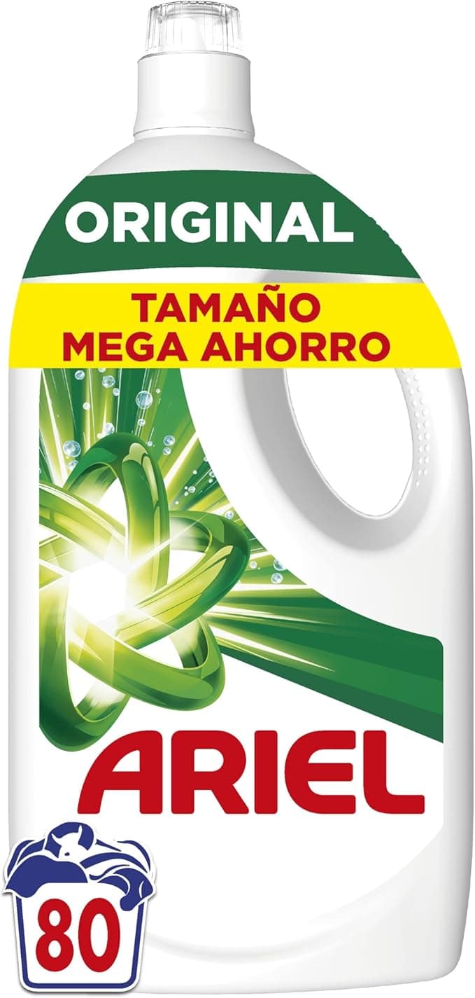 Ariel Detergente LĂquido para Máquina de Lavar, Original, Sabonete de Limpeza Melhorada em Ciclos Mais Frios com a Exclusiva Tecnologia de Limpeza a Frio, 80 Lavagens